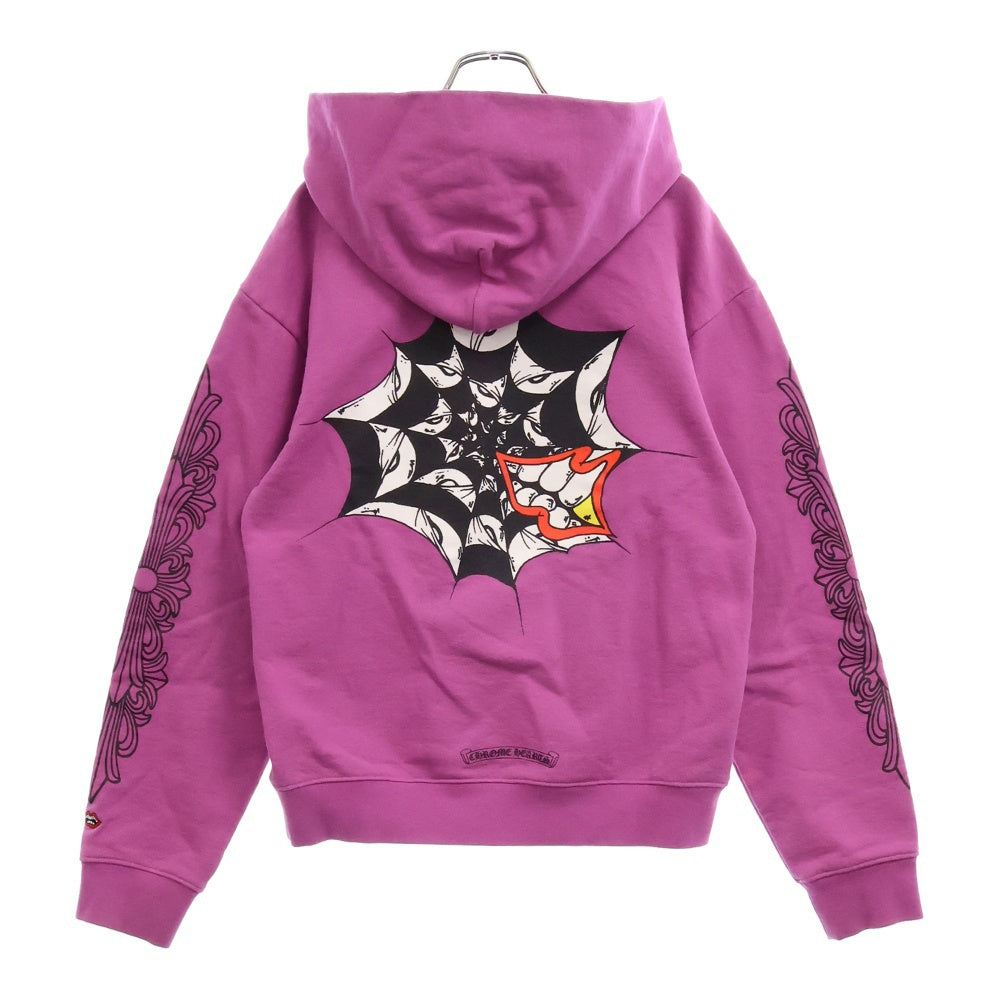 CHROME HEARTS(クロムハーツ) ×MATTY BOY PPO I WANT MORE NOT LESS HD PLVR マッティボーイ バックプリントプルオーバーパーカー パープル