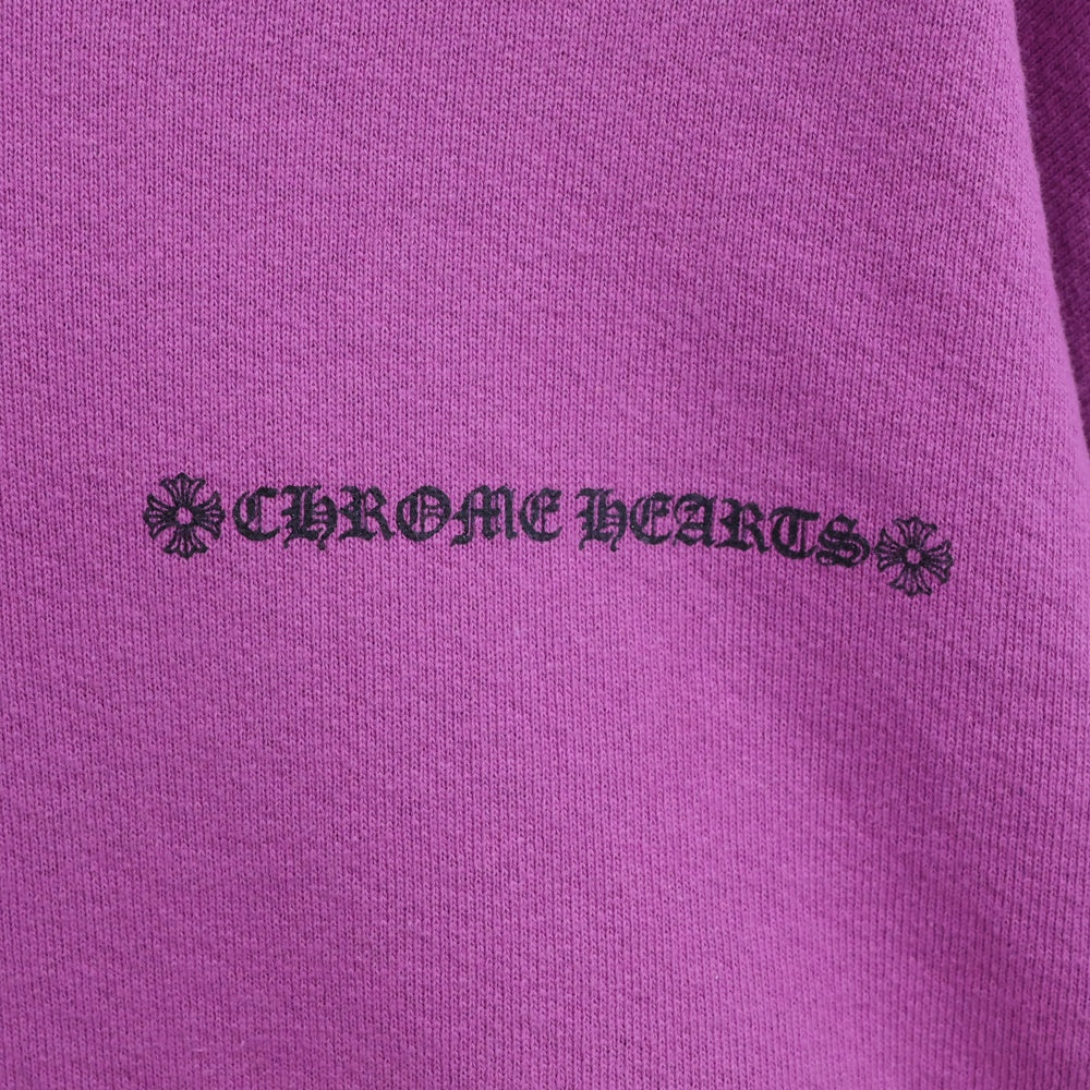 CHROME HEARTS(クロムハーツ) ×MATTY BOY PPO I WANT MORE NOT LESS HD PLVR マッティボーイ バックプリントプルオーバーパーカー パープル