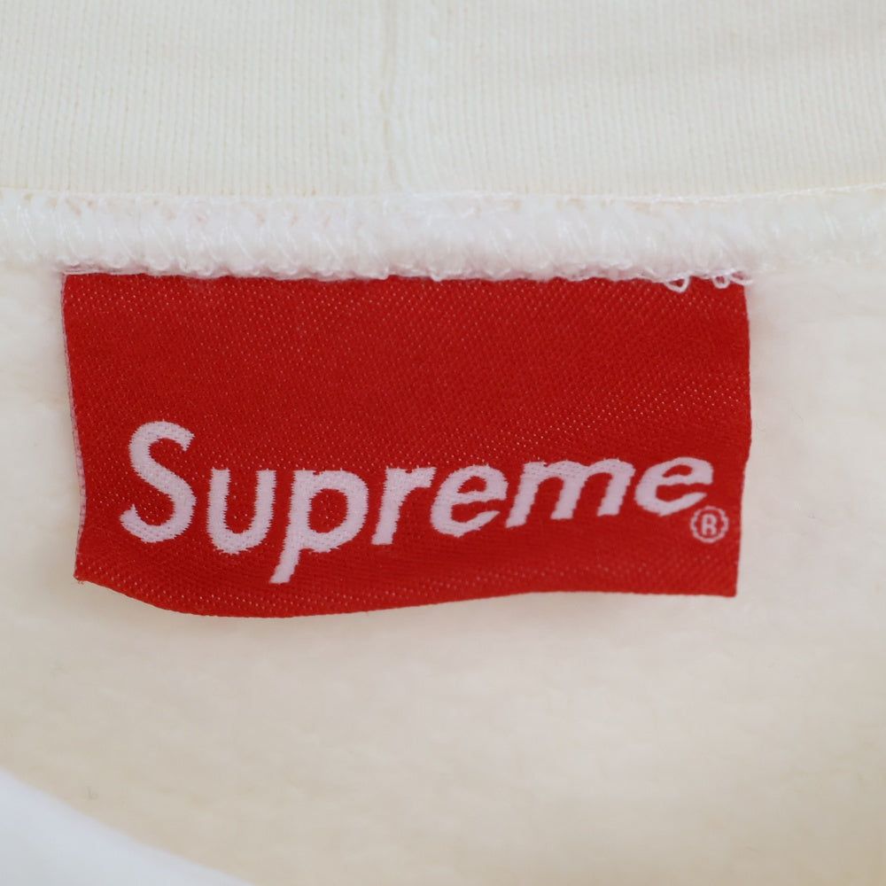 SUPREME(シュプリーム) 23AW Big Logo Jacquard Hooded Sweatshirt ビッグロゴ プリント プルオーバーパーカー ホワイト