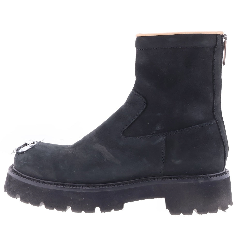 MM6 Maison Margiela(エムエムシックスメゾンマルジェラ) トゥダメージ加工ハイカットブーツ S66WU0093 ブラック