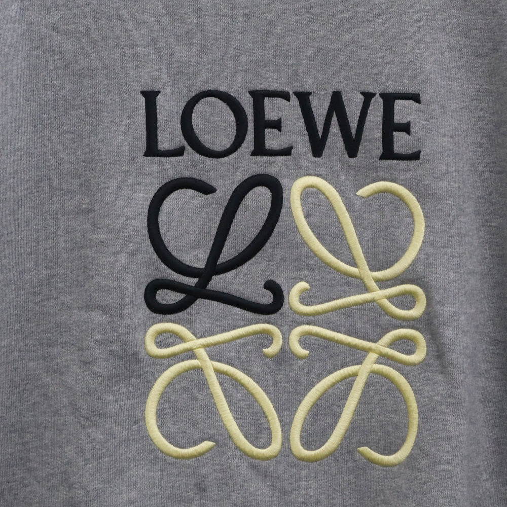 LOEWE(ロエベ) アナグラム刺繍 スウェットクルーネックシャツ トレーナー グレー H526Y24J07