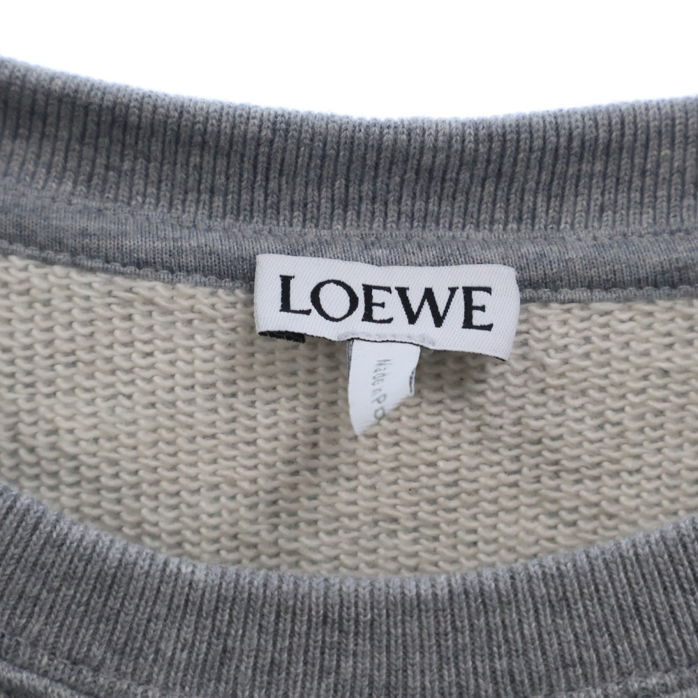 LOEWE(ロエベ) アナグラム刺繍 スウェットクルーネックシャツ トレーナー グレー H526Y24J07