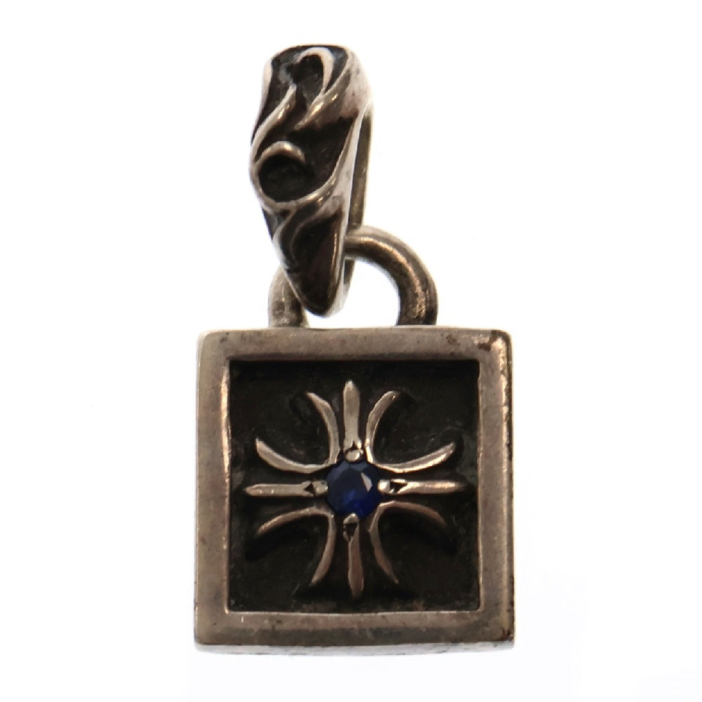 CHROME HEARTS(クロムハーツ) FRAMED CH PLUS SAP フレームドCHプラス サファイア チャーム ペンダントトップ シルバー