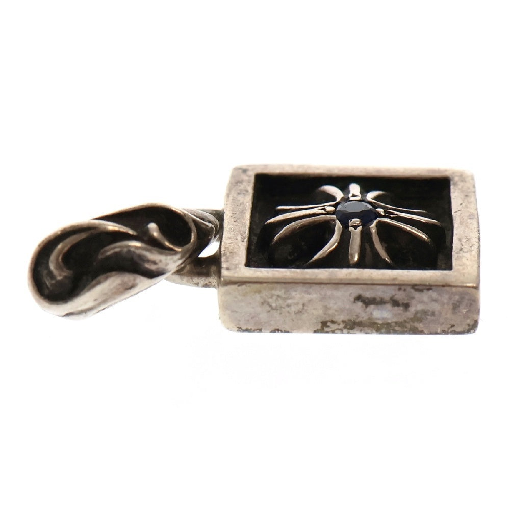 CHROME HEARTS(クロムハーツ) FRAMED CH PLUS SAP フレームドCHプラス サファイア チャーム ペンダントトップ シルバー