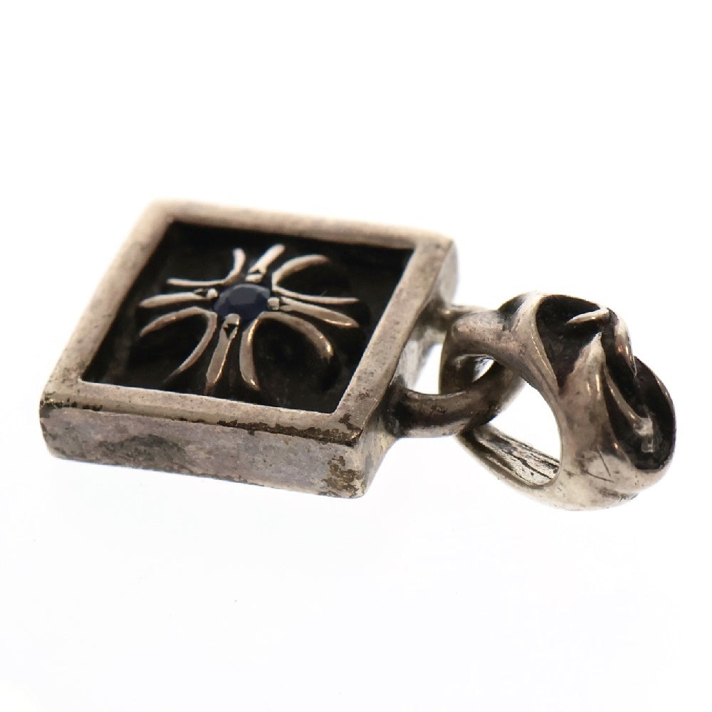 CHROME HEARTS(クロムハーツ) FRAMED CH PLUS SAP フレームドCHプラス サファイア チャーム ペンダントトップ シルバー