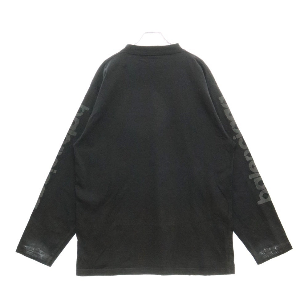 BALENCIAGA(バレンシアガ) Oversize L/S T-Shirts 790365 TQVU4 オーバーサイズロングスリーブ長袖Tシャツ ブラック