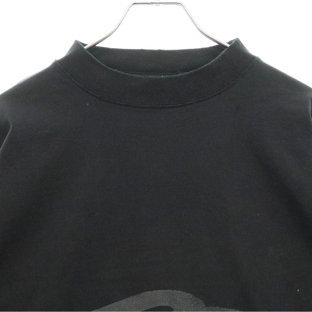 BALENCIAGA(バレンシアガ) Oversize L/S T-Shirts 790365 TQVU4 オーバーサイズロングスリーブ長袖Tシャツ ブラック