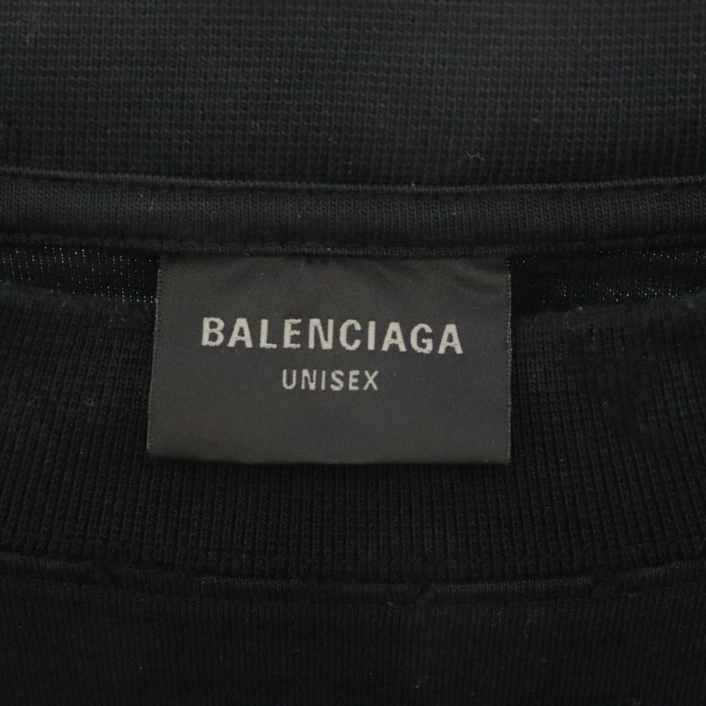 BALENCIAGA(バレンシアガ) Oversize L/S T-Shirts 790365 TQVU4 オーバーサイズロングスリーブ長袖Tシャツ ブラック