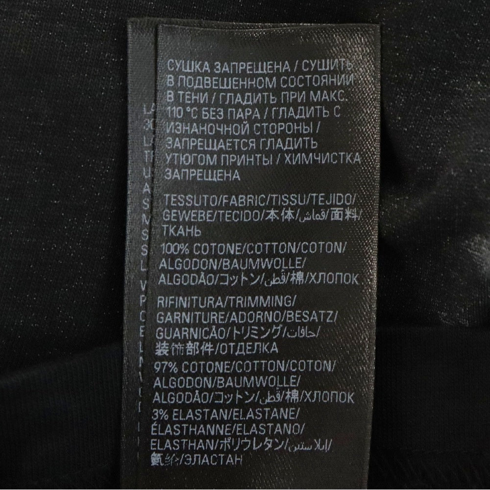 BALENCIAGA(バレンシアガ) Oversize L/S T-Shirts 790365 TQVU4 オーバーサイズロングスリーブ長袖Tシャツ ブラック
