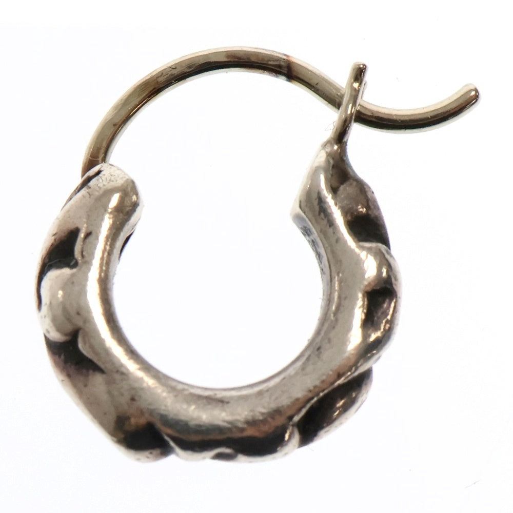 CHROME HEARTS(クロムハーツ) TNY HOOP SCRL タイニースクロールフープ シルバーピアス シルバー