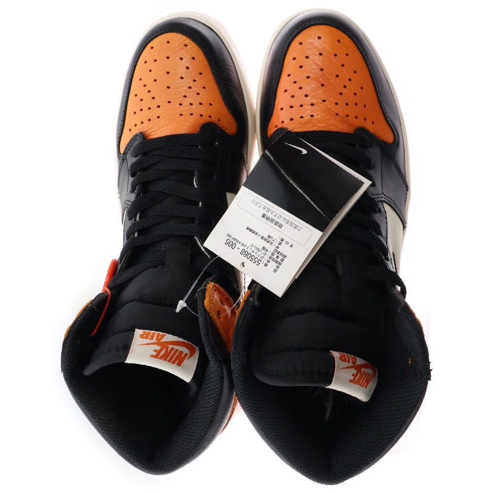 NIKE(ナイキ) AIR JORDAN 1 RETRO HIGH OG SHATTERED BACKBOARD 555088-005 エアジョーダン1レトロハイシャッタードバックボード ハイカットスニーカー US10/28cm