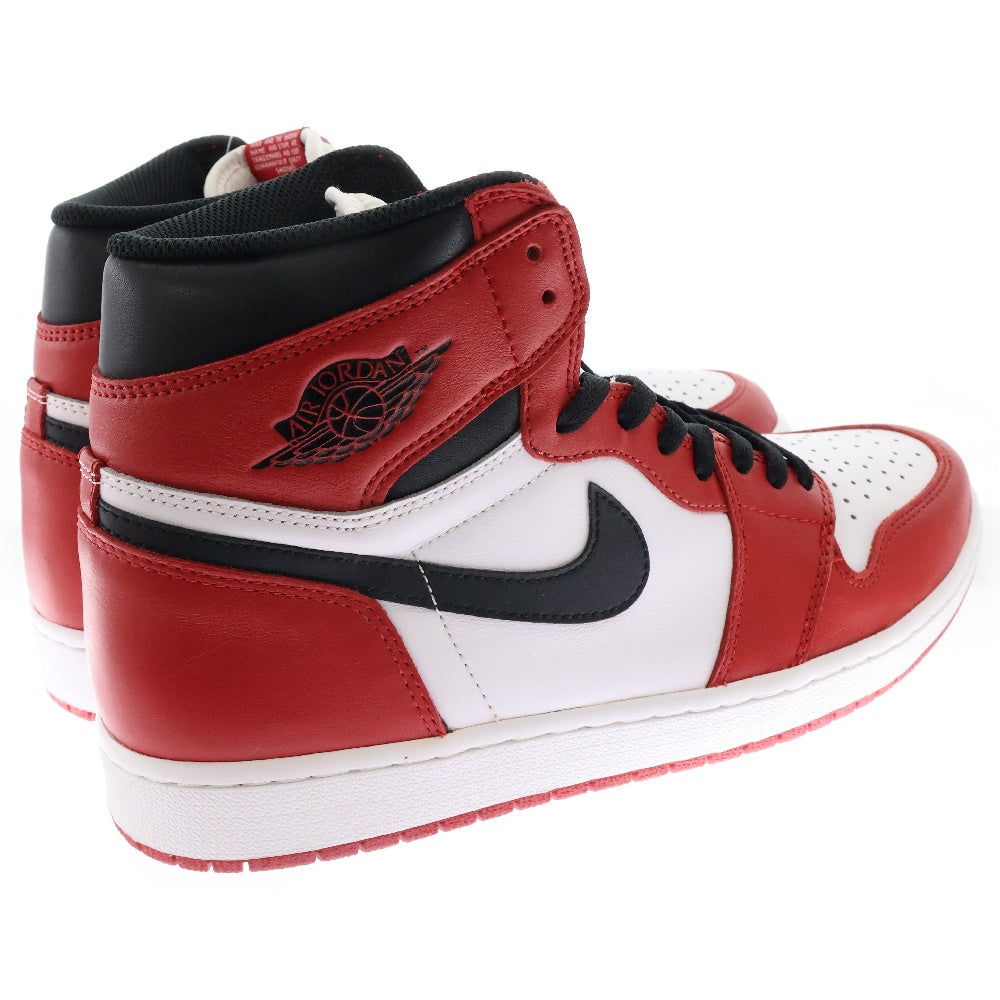 NIKE(ナイキ) 2015年 AIR JORDAN 1 RETRO HIGH OG CHICAGO 555088-101 エアジョーダン1ハイカットスニーカー シカゴ ホワイト/レッド US12/30cm