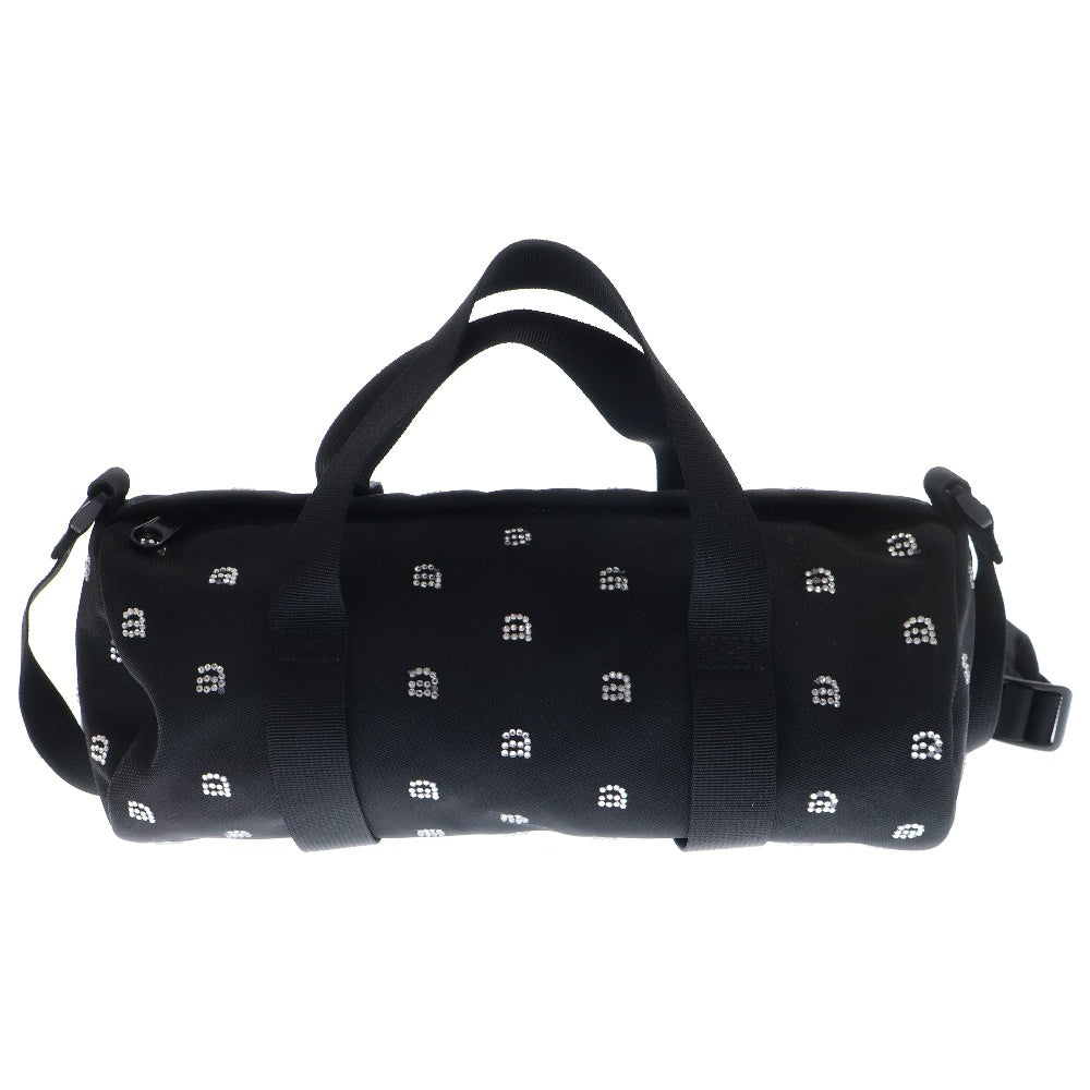 ALEXANDER WANG(アレキサンダーワン) WANGSPROT MINI DUFFLE BAG ラインストーンロゴミニダッフルバッグ ブラック レディース