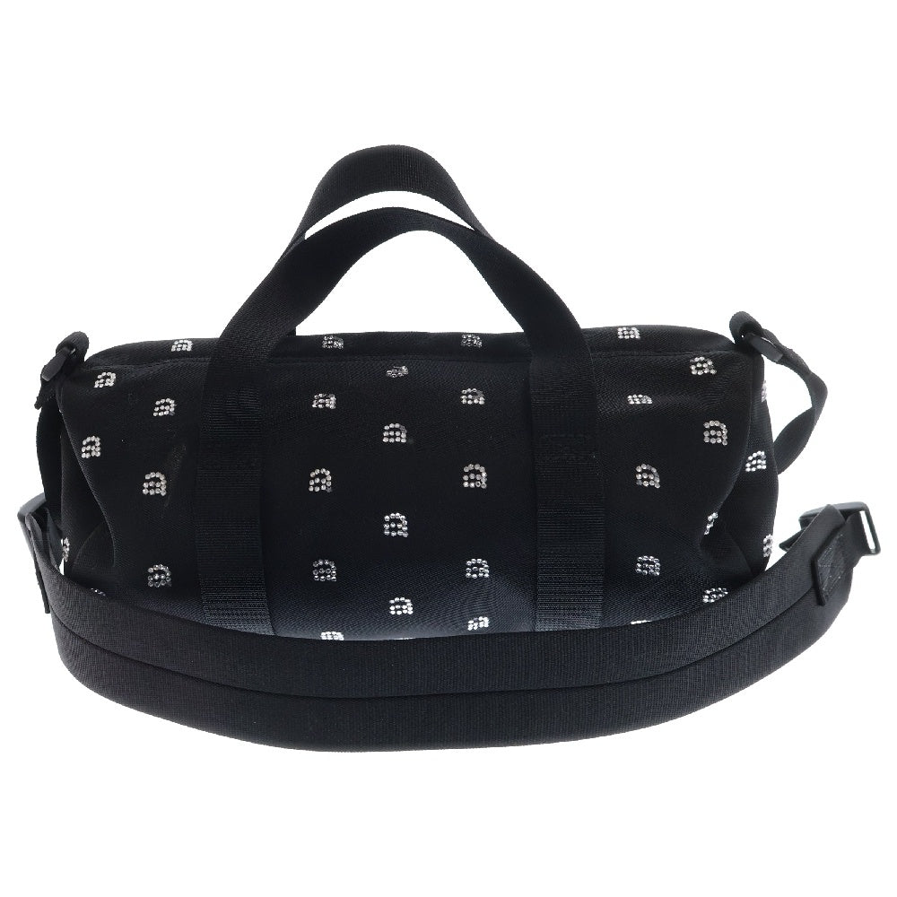 ALEXANDER WANG(アレキサンダーワン) WANGSPROT MINI DUFFLE BAG ラインストーンロゴミニダッフルバッグ ブラック レディース