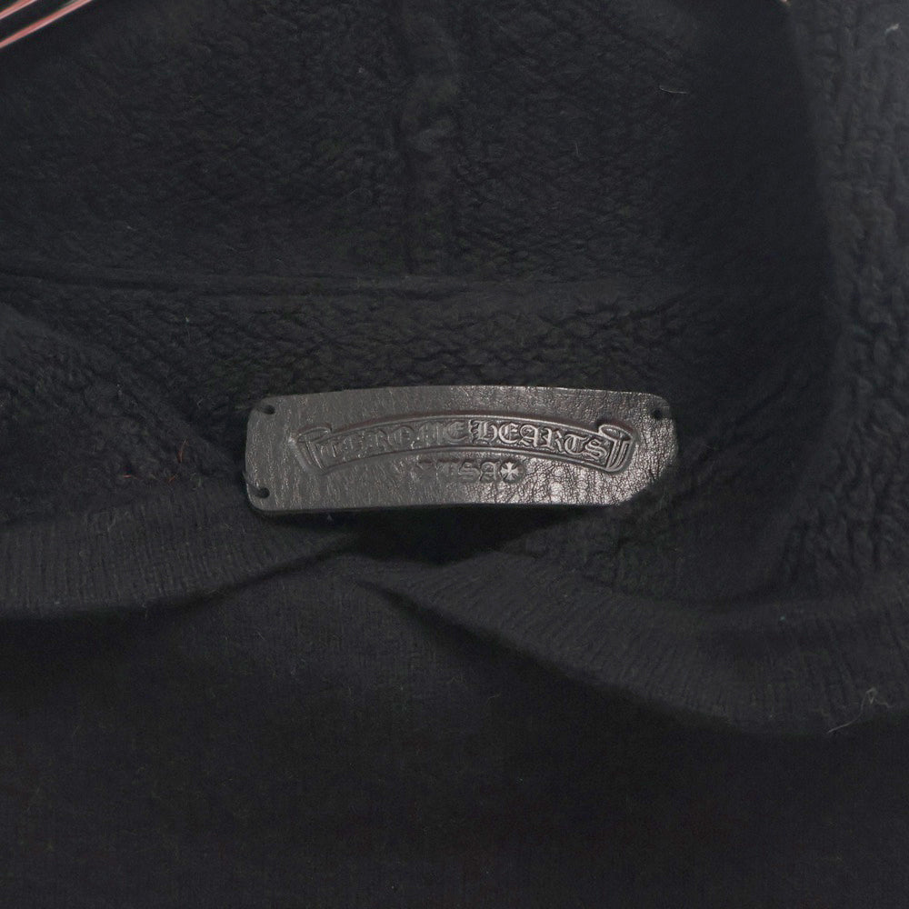 CHROME HEARTS(クロムハーツ) U LIFE SENTENCE 袖ロゴ刺繍カシミヤプルオーバーパーカー