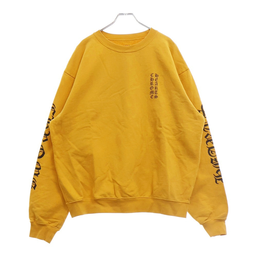 CHROME HEARTS(クロムハーツ) SWTSHRT CREWNECK アームロゴ スウェットクルーネックシャツ トレーナー マスタード