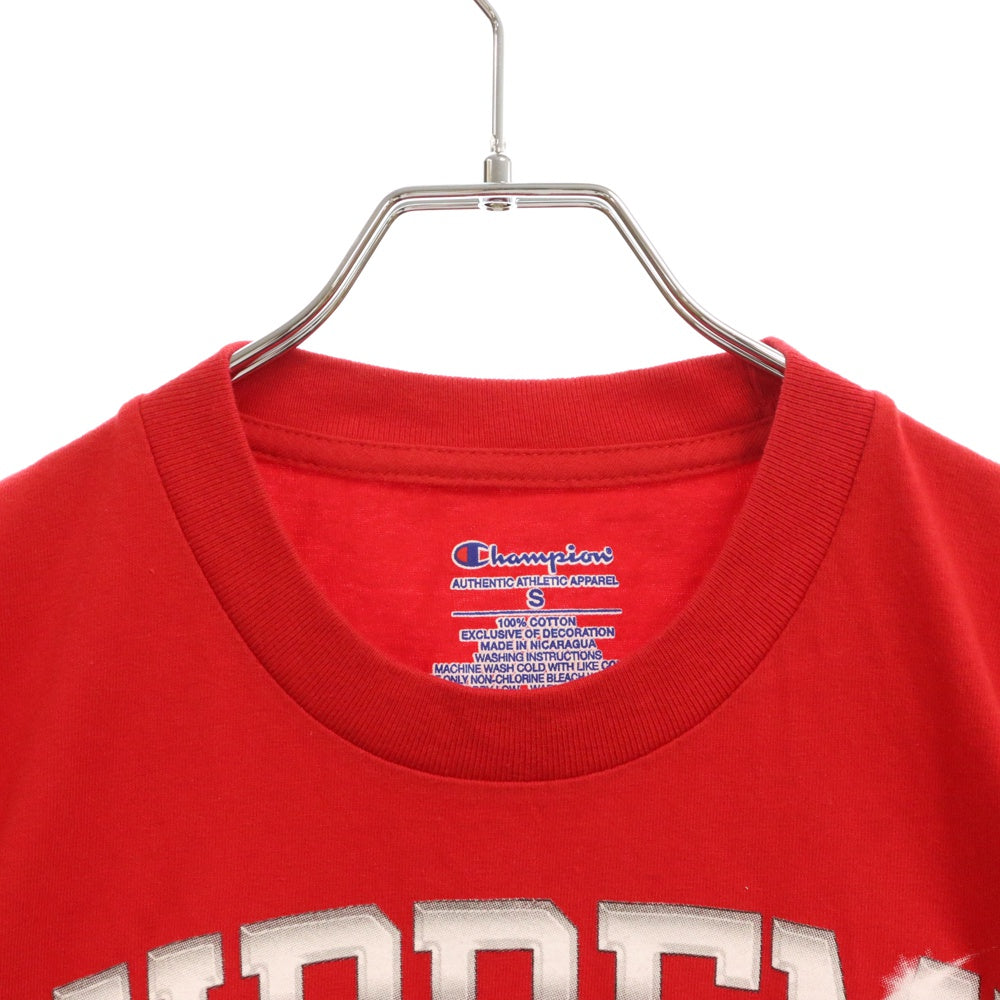 SUPREME(シュプリーム) 19SS Champion Chrome Tee チャンピオン クローム プリント半袖Tシャツ レッド
