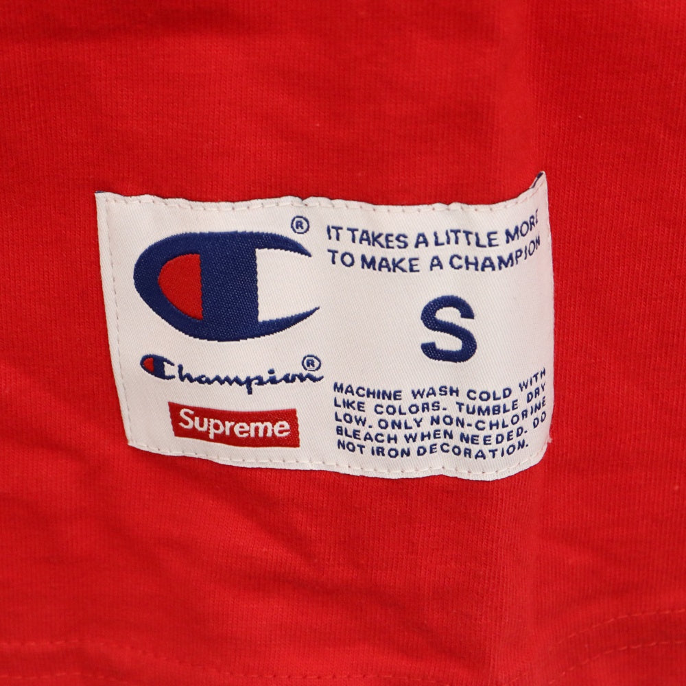 SUPREME(シュプリーム) 19SS Champion Chrome Tee チャンピオン クローム プリント半袖Tシャツ レッド