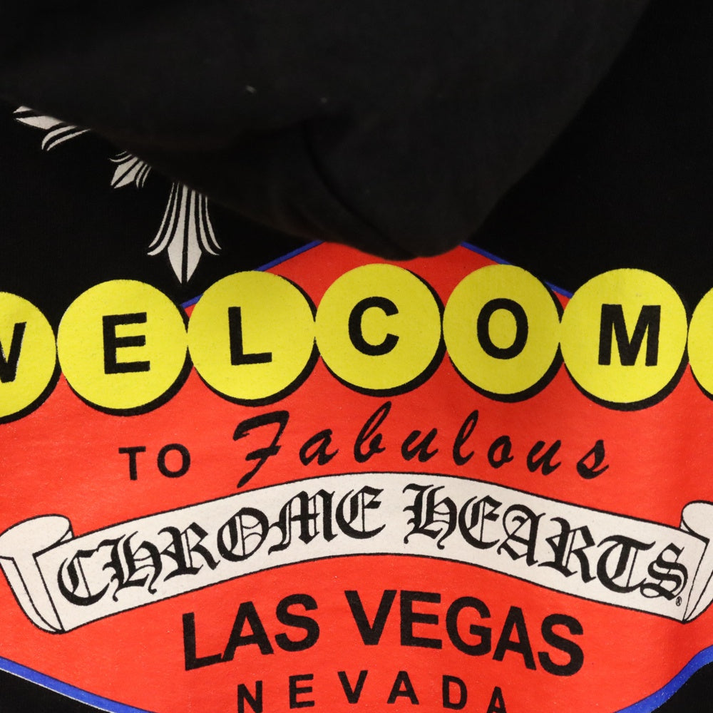 CHROME HEARTS(クロムハーツ) Las Vegas Limited SWTSHRT PLVR ラスベガスリミテッド バックプリント プルオーバーパーカー ブラック