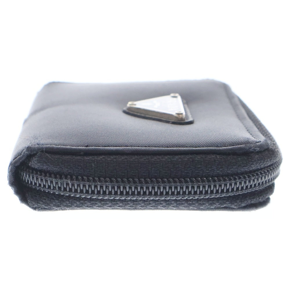 PRADA(プラダ) Re-Nylon リナイロン 三角ロゴプレート付き カードケース コインケース ブラック