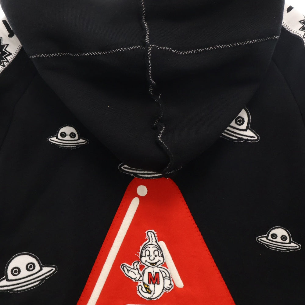 SAINT MICHAEL(セントマイケル) 24AW ×A LOVE MOVEMENT ALM_KNIT JERJEY/BLACK ア ラブ ムーブメント ワッペン/アームロゴ ニットジャージー ブラック SM-YS1-0000-C44