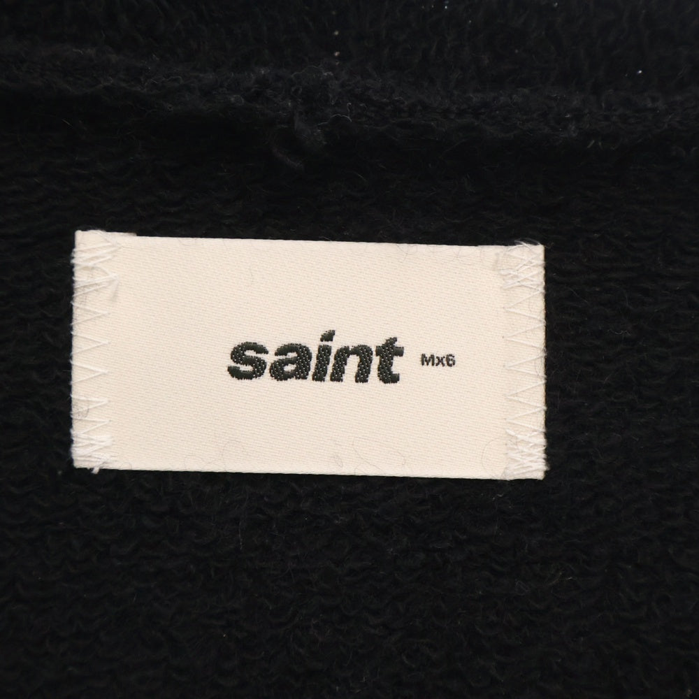 SAINT MICHAEL(セントマイケル) 24AW ×A LOVE MOVEMENT ALM_KNIT JERJEY/BLACK ア ラブ ムーブメント ワッペン/アームロゴ ニットジャージー ブラック SM-YS1-0000-C44