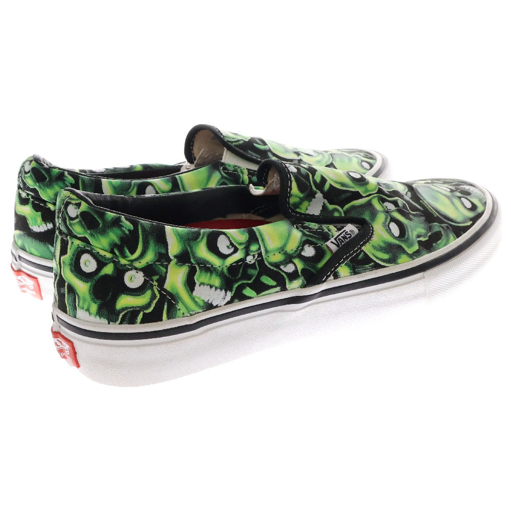 SUPREME(シュプリーム) 18SS×VANS SKULL PILE SLIP-ON PRO VN0A347V3FW バンズ スカル スリッポン ローカットスニーカー US8/26cm ブラック/グリーン