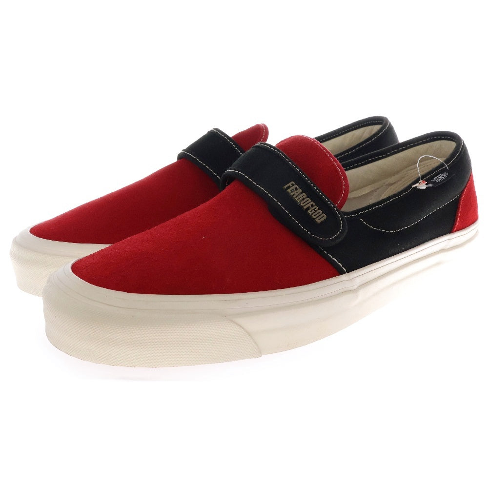VANS(ヴァンズ) ×FEAR OF GOD Slip-On 47 V DX VN0A3J9FPQR フィアオブゴッド スリッポン US8.5/26.5cm レッド/ブラック