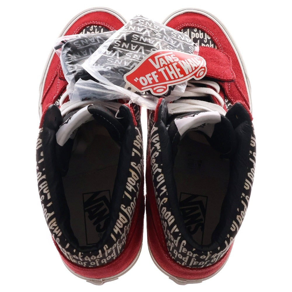 VANS(ヴァンズ) ×FEAR OF GOD Mountain Edition VN0A3MQ4PQP フィアオブゴッド マウンテンエディション ハイカットスニーカー US9/27cm レッド