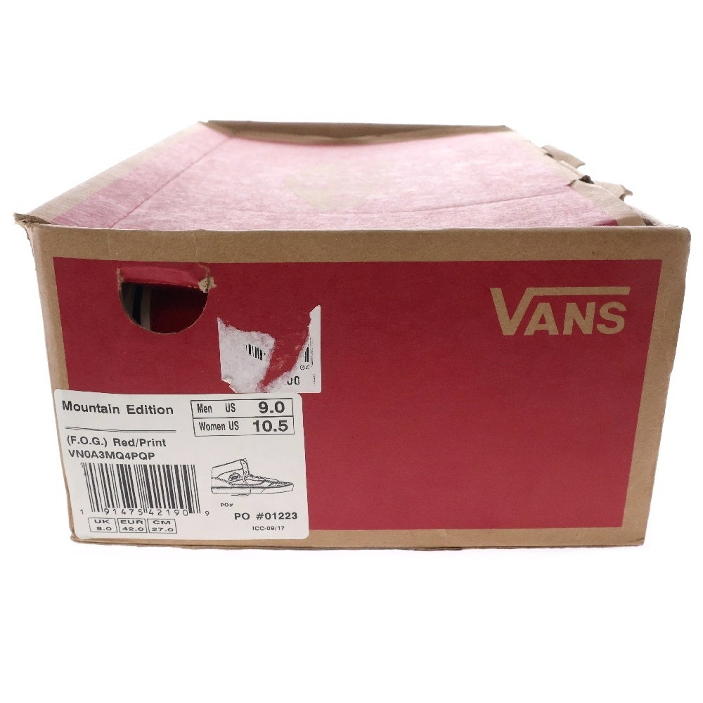 VANS(ヴァンズ) ×FEAR OF GOD Mountain Edition VN0A3MQ4PQP フィアオブゴッド マウンテンエディション ハイカットスニーカー US9/27cm レッド