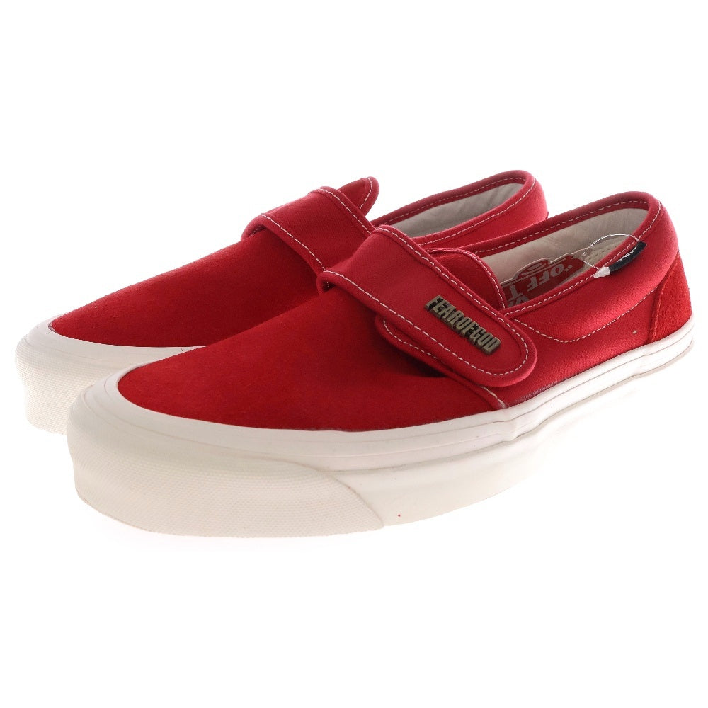 VANS(ヴァンズ) ×FEAR OF GOD Slip-On 47 V DX VN0A3J9FPQT フィアオブゴッド スリッポン US6.5/24.5cm レッド レディース