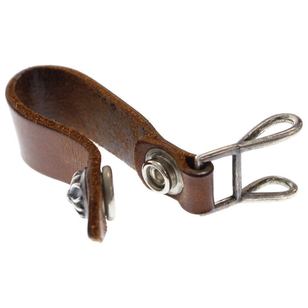 CHROME HEARTS(クロムハーツ) BELT LOOP ベルトループ クロスボタン ブラウン