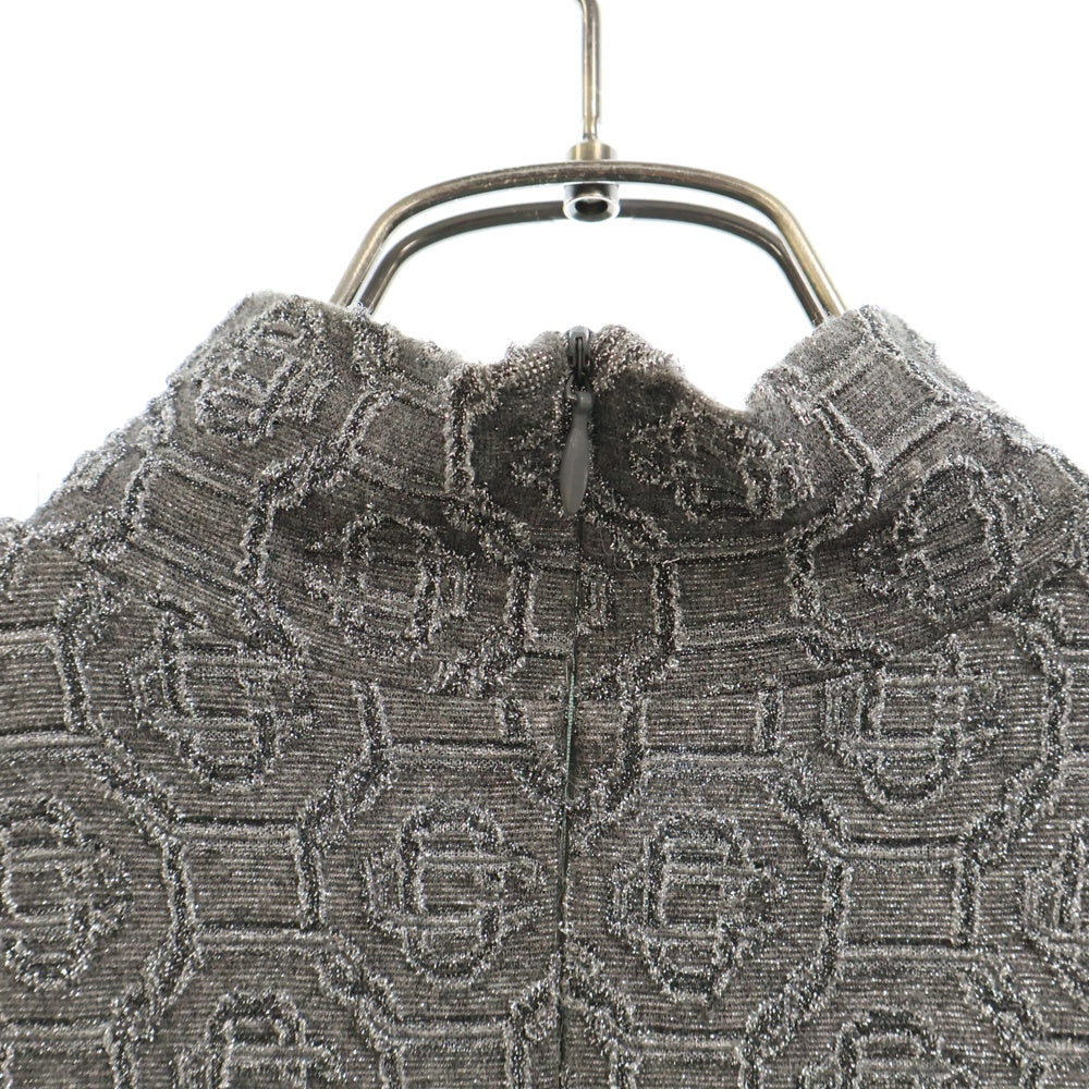 CASABLANCA(カサブランカ) LUREX CASA JERSEY ラメ総柄 ハイネックカットソー 長袖Tシャツ JTP-005