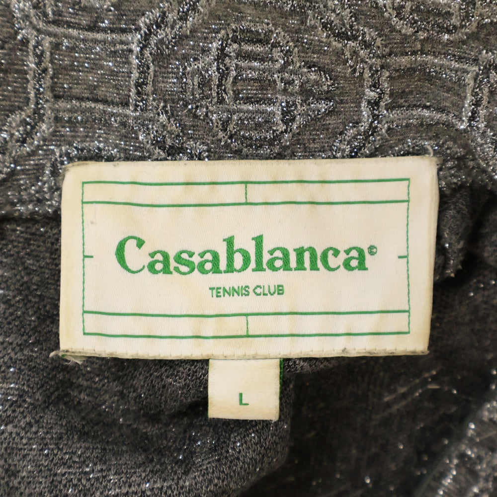 CASABLANCA(カサブランカ) LUREX CASA JERSEY ラメ総柄 ハイネックカットソー 長袖Tシャツ JTP-005