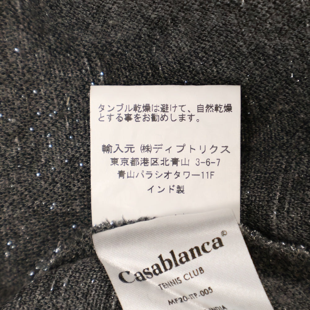 CASABLANCA(カサブランカ) LUREX CASA JERSEY ラメ総柄 ハイネックカットソー 長袖Tシャツ JTP-005