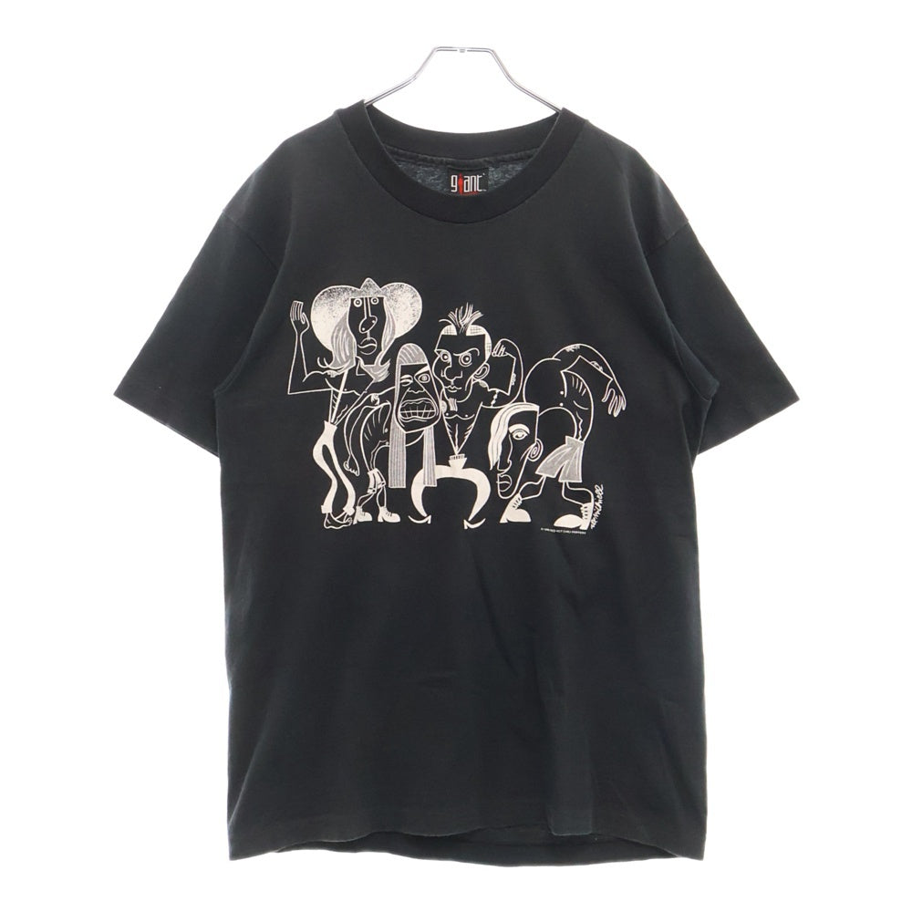 VINTAGE(ヴィンテージ) 90's RED HOT CHILI PEPPERS 1990 PICASSO GIANT レッドホットチリペッパーズ ピカソ プリント半袖Tシャツ カットソー ブラック