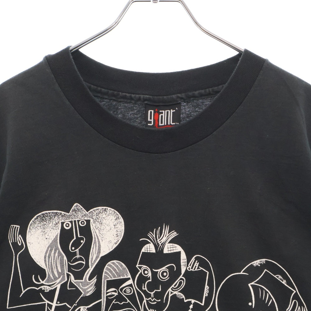 VINTAGE(ヴィンテージ) 90's RED HOT CHILI PEPPERS 1990 PICASSO GIANT レッドホットチリペッパーズ ピカソ プリント半袖Tシャツ カットソー ブラック