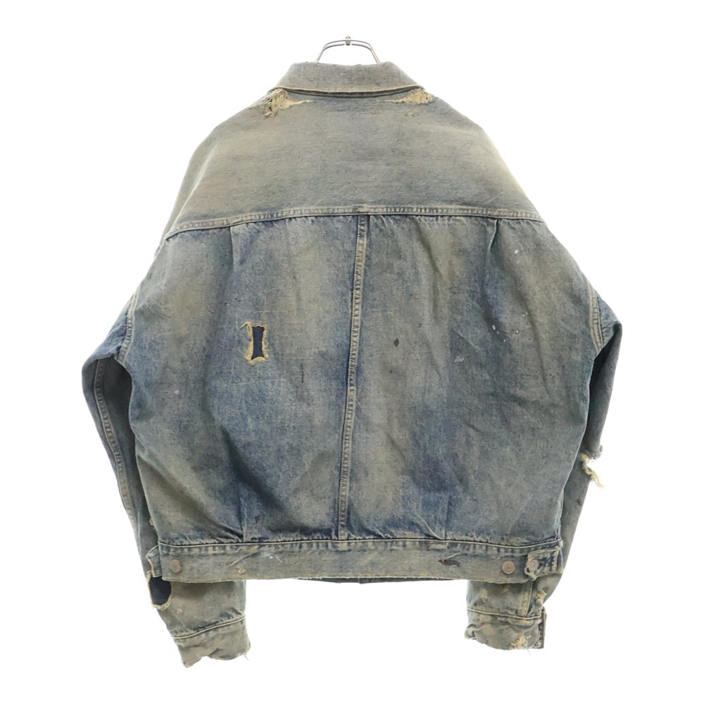 SAINT MICHAEL(セントマイケル) 23AW BJ_DENIM JKT / DAMAGE ベルベルジン ダメージ加工 デニムジャケット インディゴ SM-A23-0000-C17