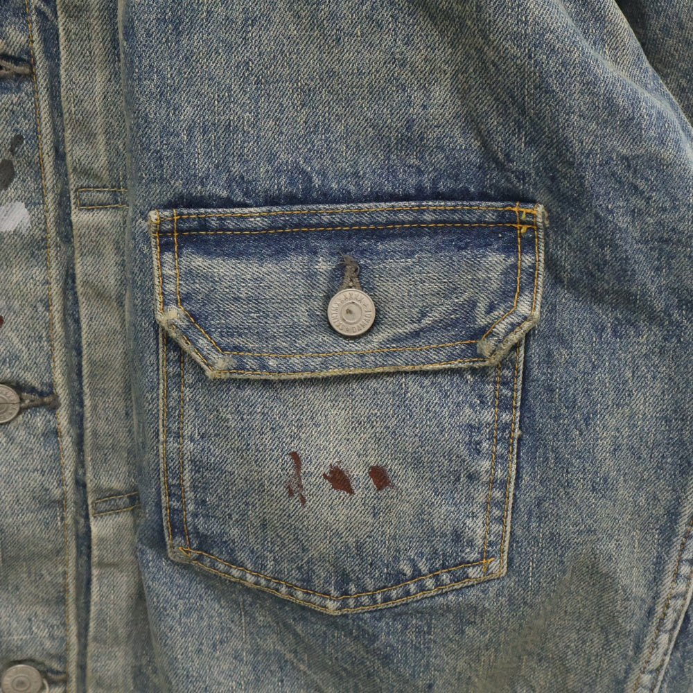 SAINT MICHAEL(セントマイケル) 23AW BJ_DENIM JKT / DAMAGE ベルベルジン ダメージ加工 デニムジャケット インディゴ SM-A23-0000-C17