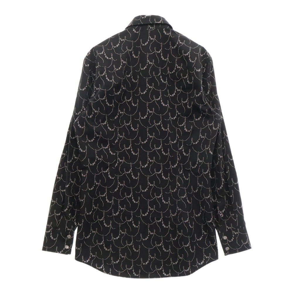 DOLCE & GABBANA(ドルチェアンドガッバーナ) 総柄 カウボーイ ボタンシャツ ブラック G5DO4T