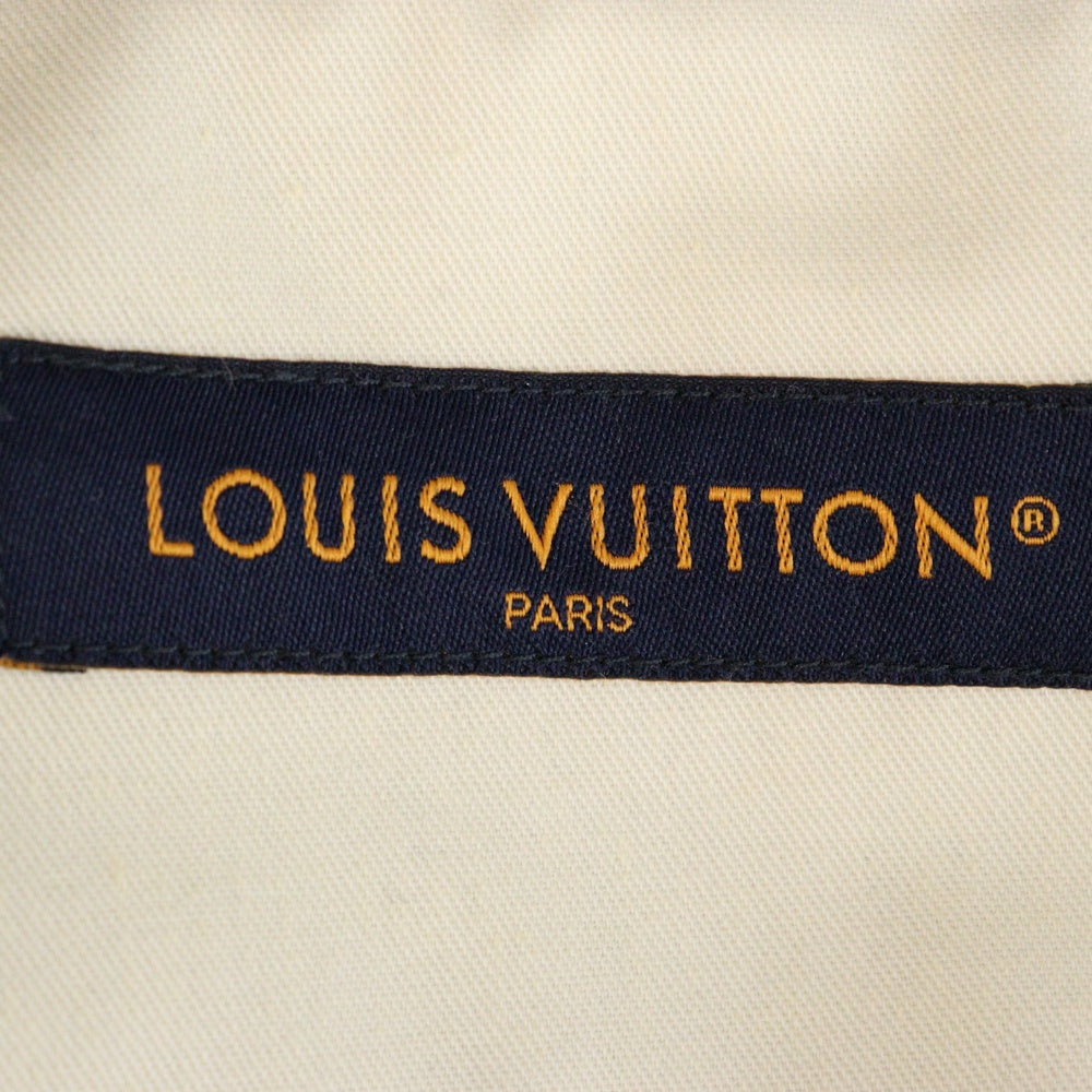 LOUIS VUITTON(ルイヴィトン) 25SS ダミエデニム ワイドレッグパンツ プリント総柄 トラウザー インディゴ/マルチカラー RM251M J16 HSD79W