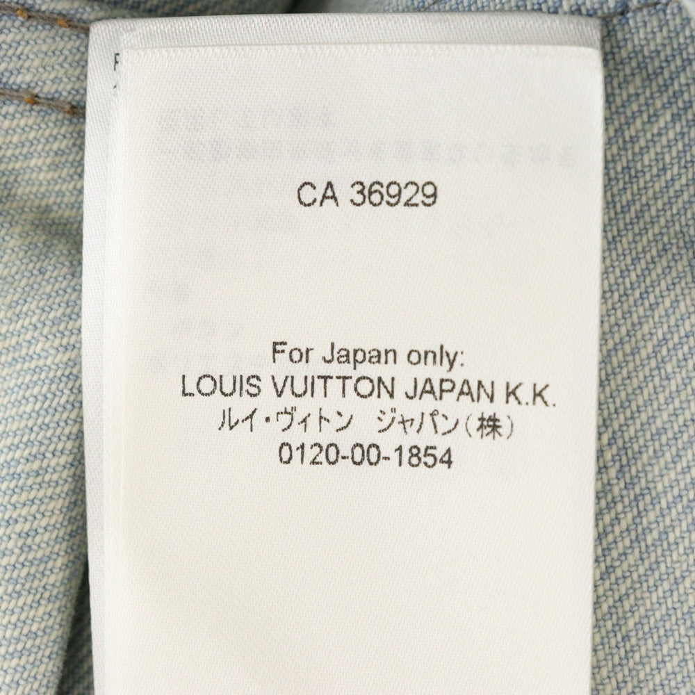 LOUIS VUITTON(ルイヴィトン) 25SS ダミエデニム ワイドレッグパンツ プリント総柄 トラウザー インディゴ/マルチカラー RM251M J16 HSD79W