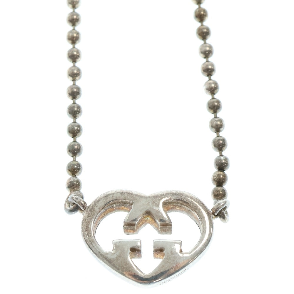 GUCCI(グッチ) インターロッキングGハート チェーンネックレス シルバー