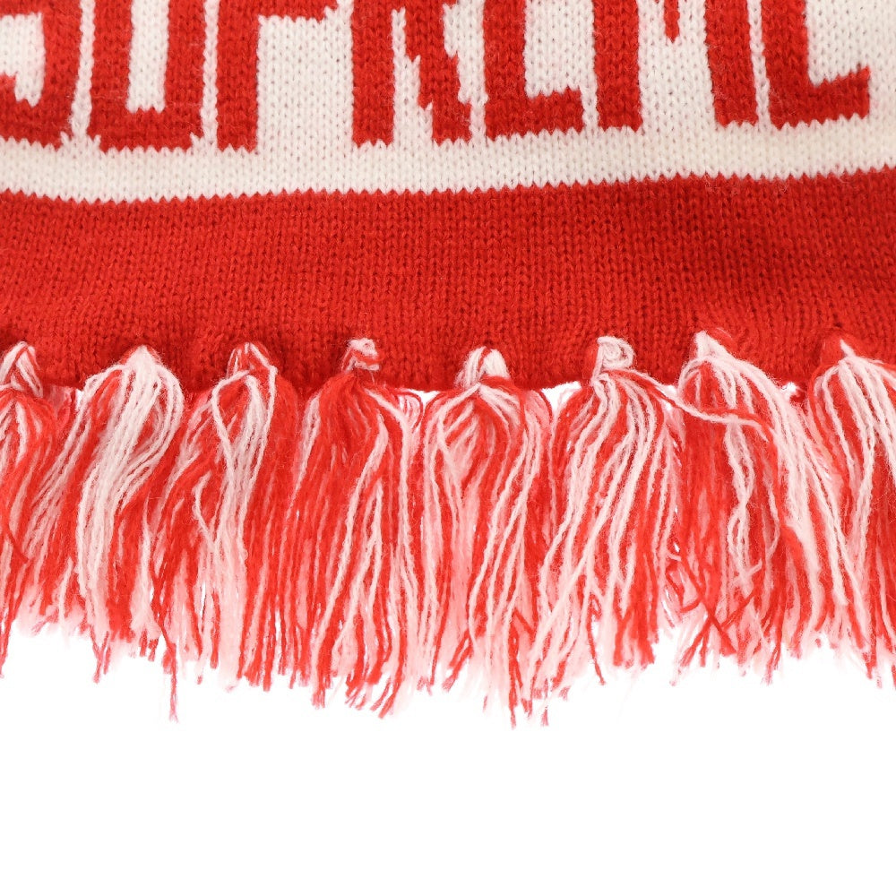 SUPREME(シュプリーム) 16AW Bar Stripe Scarf ストライプ ニットマフラー レッド/ホワイト