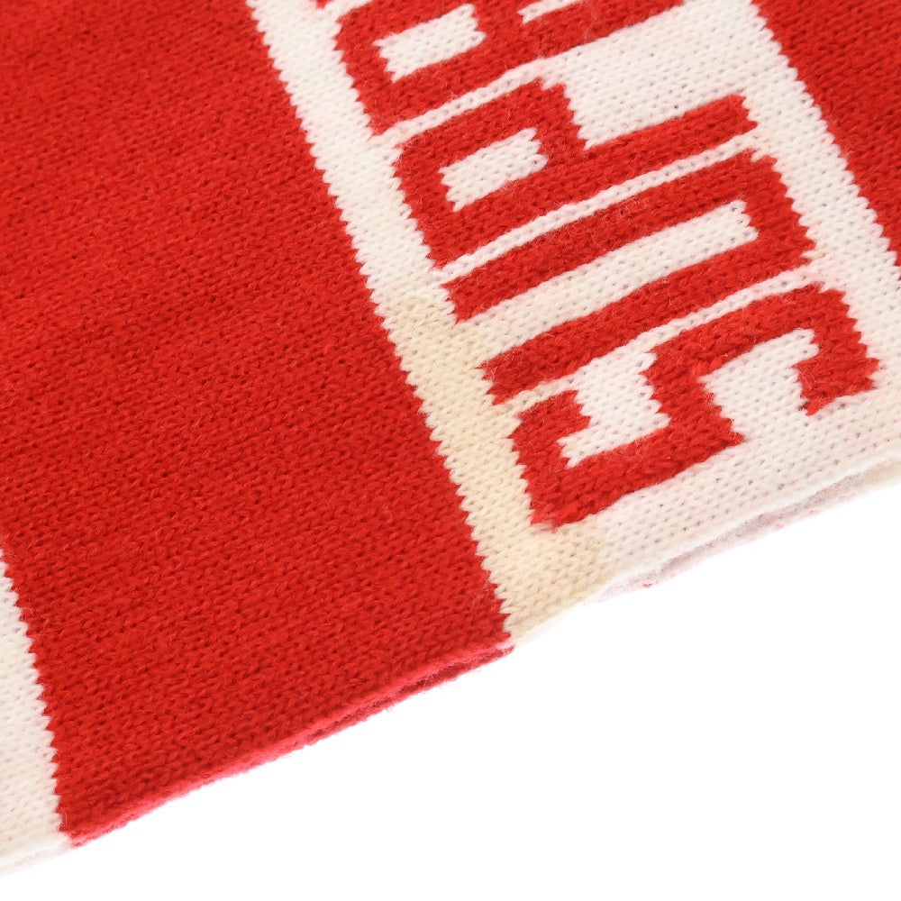 SUPREME(シュプリーム) 16AW Bar Stripe Scarf ストライプ ニットマフラー レッド/ホワイト