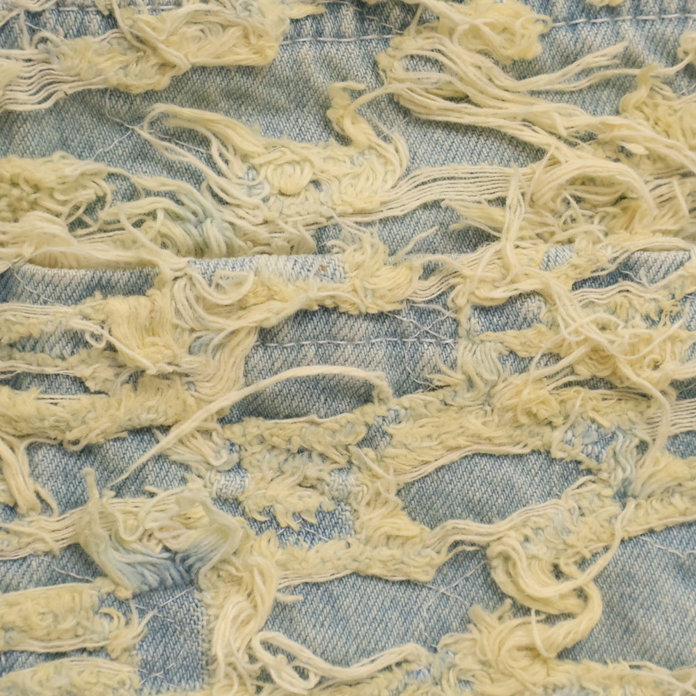 WHO DECIDES WAR(フーディサイズウォー) HUSK DENIM デストロイ加工デニムパンツ インディゴ
