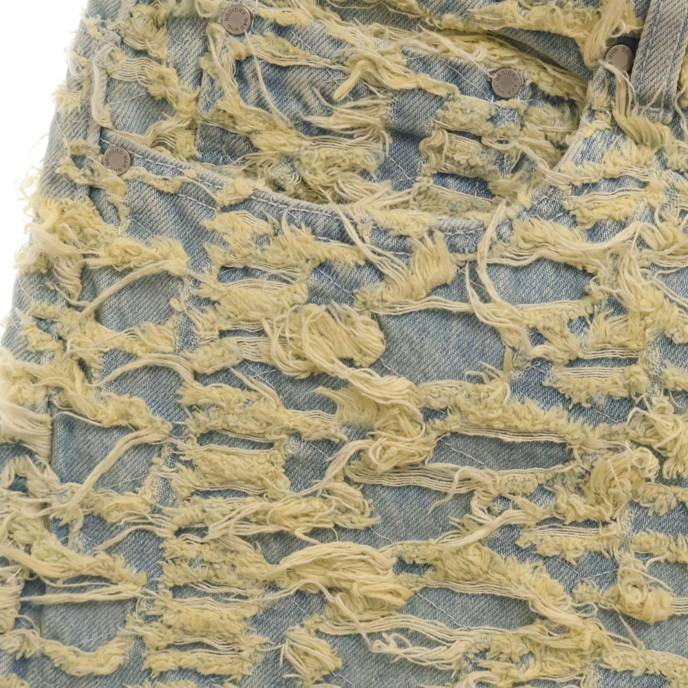 WHO DECIDES WAR(フーディサイズウォー) HUSK DENIM デストロイ加工デニムパンツ インディゴ
