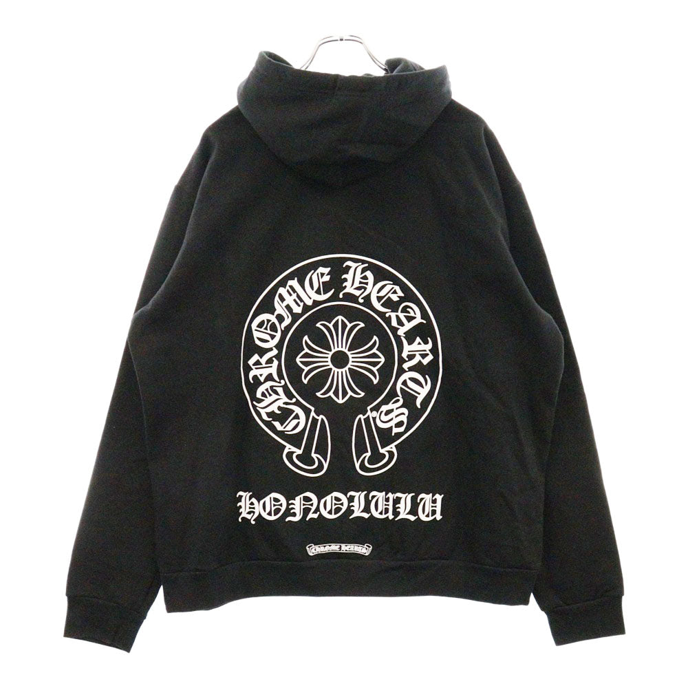 CHROME HEARTS(クロムハーツ) SWTSHRT PLVR LTD ホノルル限定ホースシュープリントプルオーバーパーカー ブラック