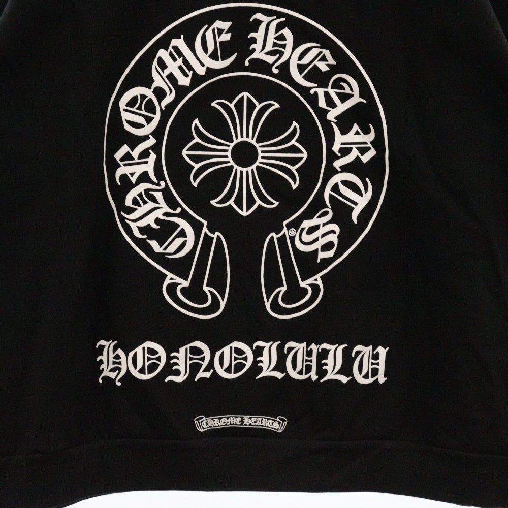 CHROME HEARTS(クロムハーツ) SWTSHRT PLVR LTD ホノルル限定ホースシュープリントプルオーバーパーカー ブラック