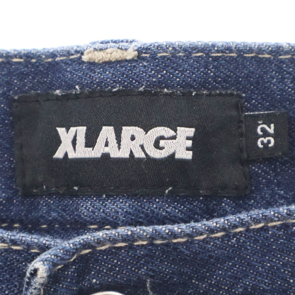 X-LARGE(エクストララージ) DENIM 6POCKET PANTS デニムカーゴパンツ インディゴ 101204031010